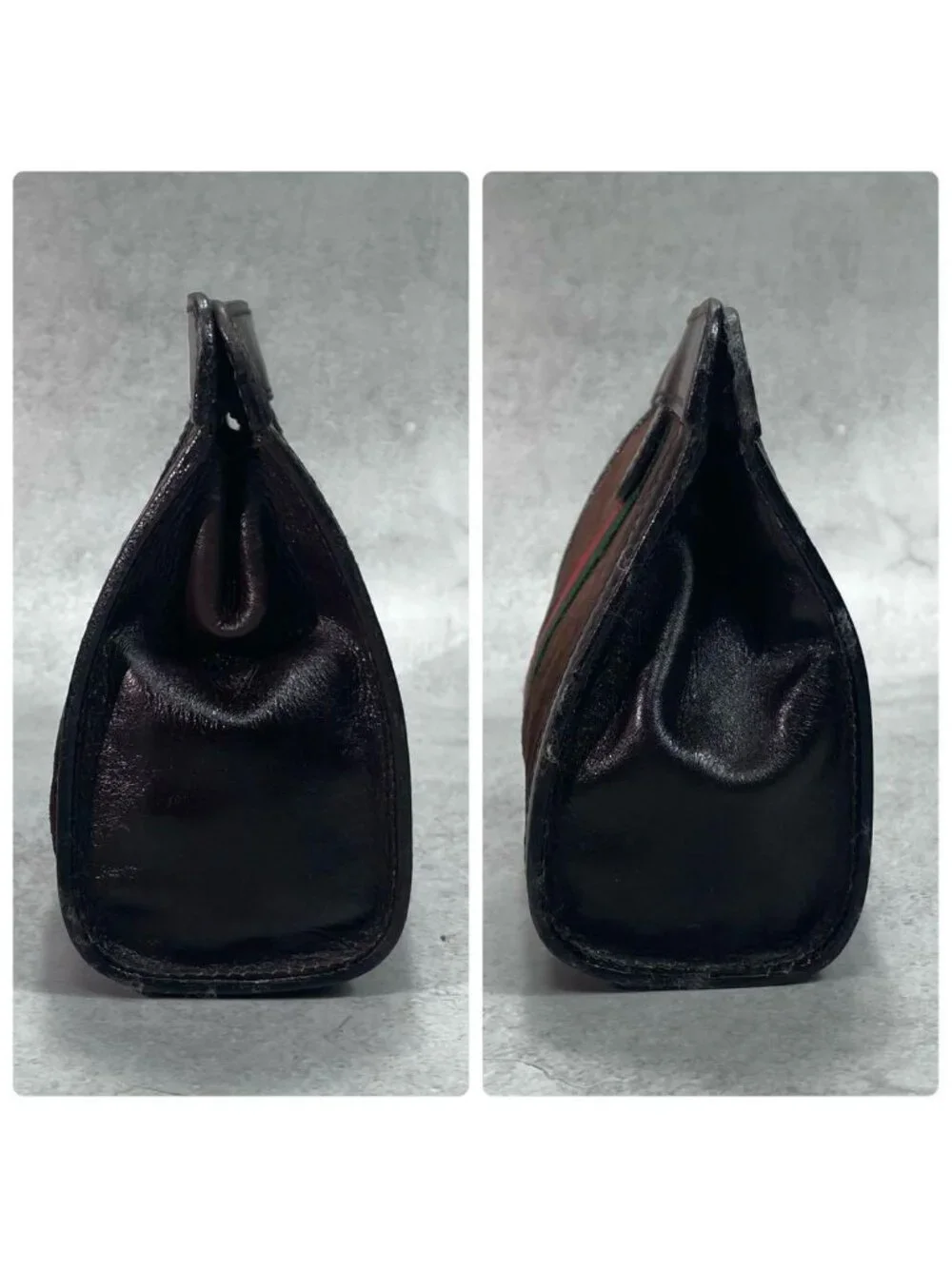 Gucci Sherry Line Clutch Suede Brown Leather